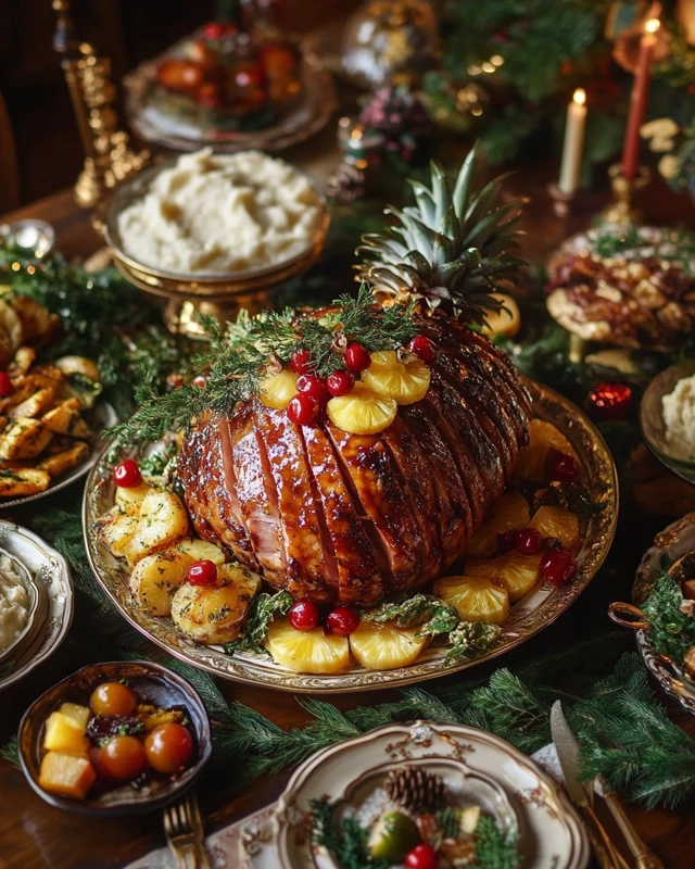 pineapple honey glazed ham