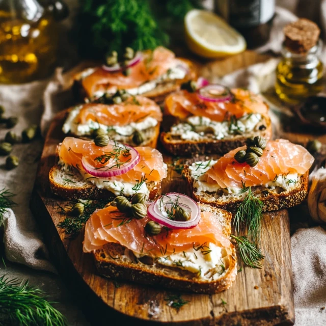 Smoked Salmon Crostini