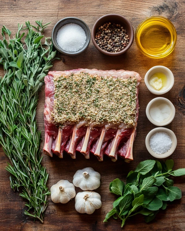 herb-crusted rack of lamb