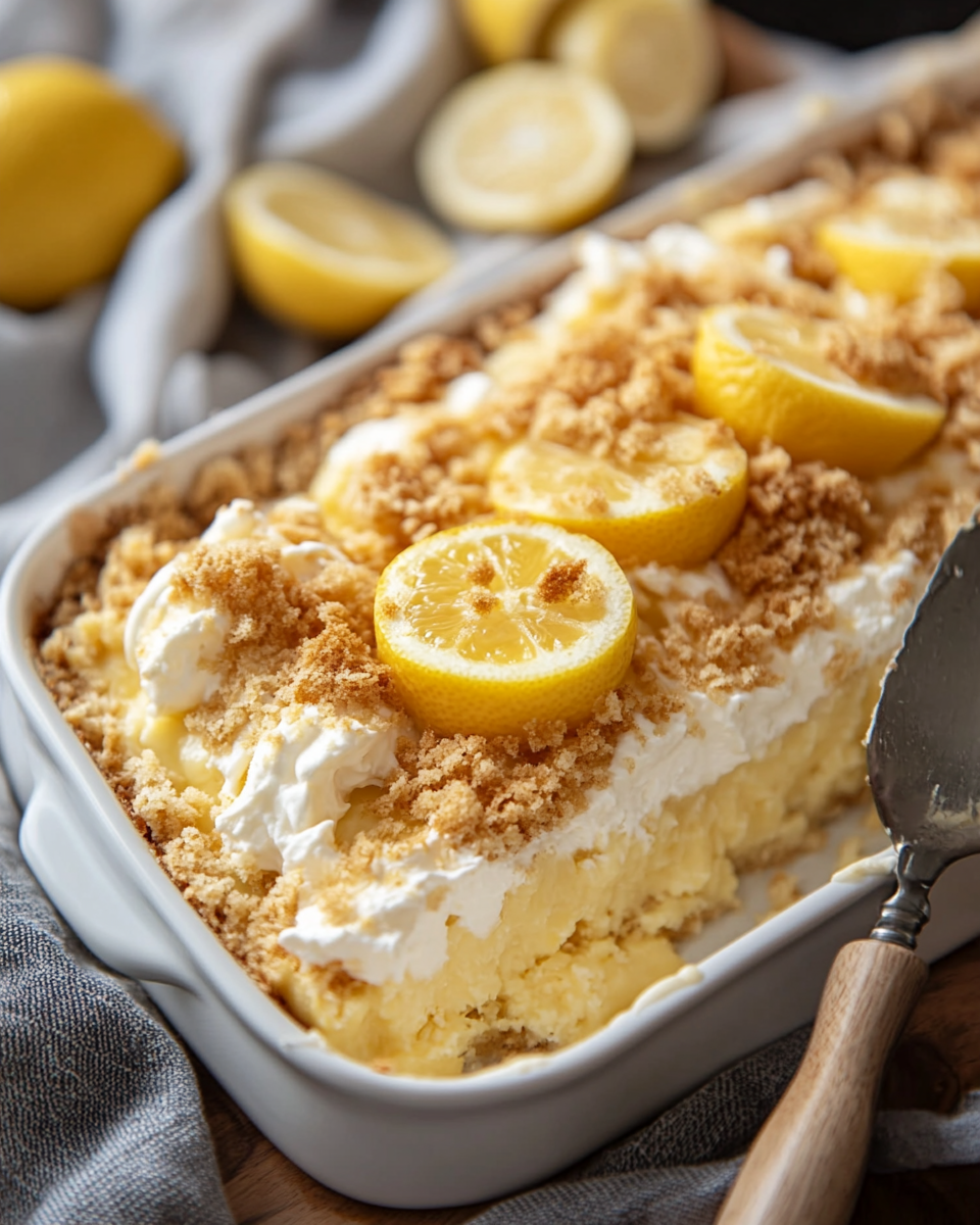 Lemon Cream Cheese Dump Cake